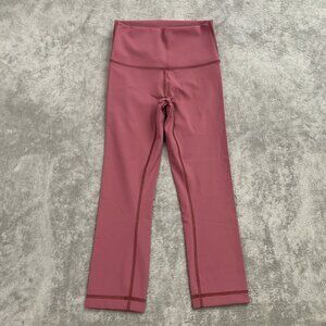 Lululemon Leggings Size 4 Wunder Under Crop Misty Merlot Athleisure Workout Gym